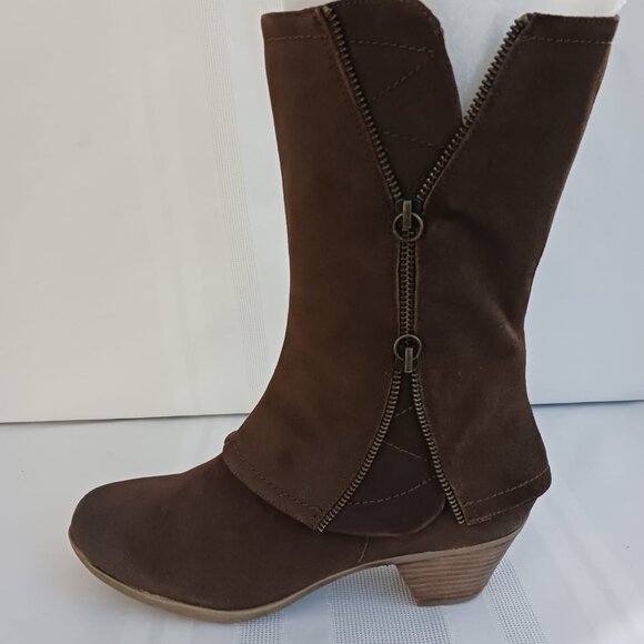 Size 8.5 Matisse Brown Swell Saddle Faux Zipper boot - Picture 5 of 10